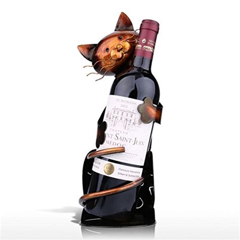 Metal Cat Wine Bottle Holder