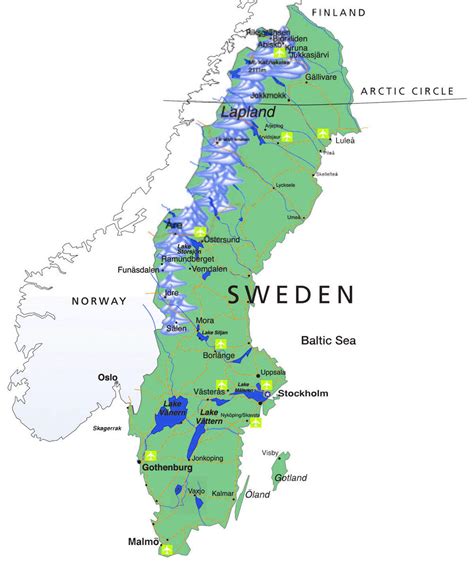 Sweden Geography Map | Sweden Map | Geography | Physical | Political | City