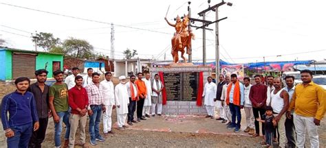 Statue of Rani Avanti Bai installed in Hivarakhedi | हिवराखेड़ी में ...