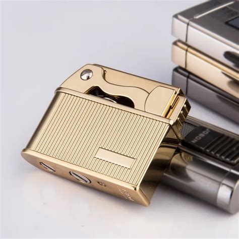 Kerosene lighter restoring ancient ways, creativity ultra thin pure copper windproof lighters ...