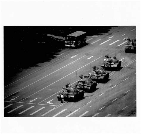 Lot - "Tank Man" Iconic Photo Signed by Photographer S. Franklin