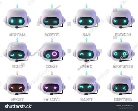 1.046 imagens de Robot facial expression Imagens, fotos stock e vetores | Shutterstock