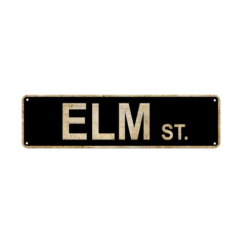 ELM ST. Street Sign Rustic Vintage Retro Metal Decor Street - Etsy