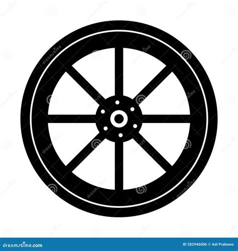 Wheel Icon Logo Vector Design Stock Vector - Illustration of object, icon: 282946006