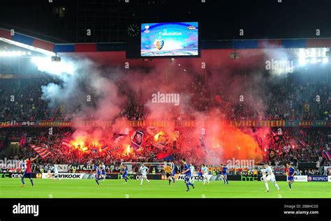 General view of FC Basel fans celebrating in the stands Stock Photo - Alamy