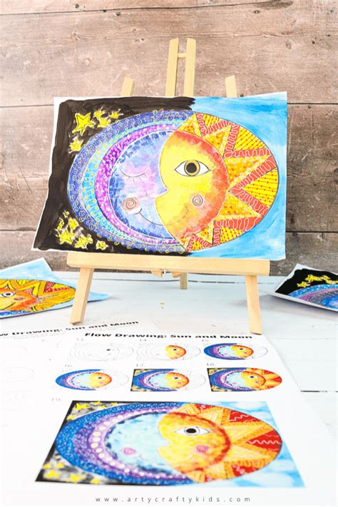 Sun And Moon Drawing For Kids