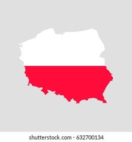 Map Flag Poland Stock Vector (Royalty Free) 271342427