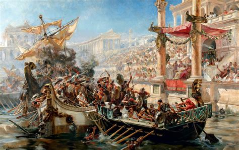 Battle Of Actium Painting at PaintingValley.com | Explore collection of ...