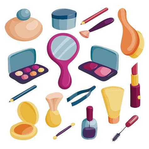 Cosmetics icons set, cartoon style 5315198 Vector Art at Vecteezy