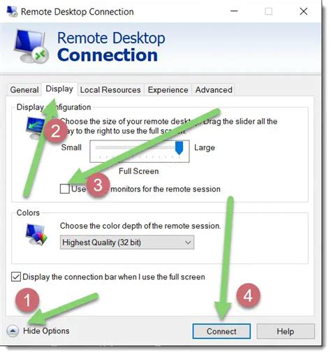 Remote desktop connection multiple monitors - vmlio