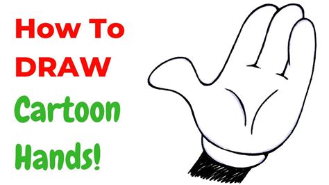 How To Draw A Cartoon Hand - Easy Drawing Tutorial For Kids - YouTube