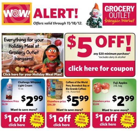 Grocery Outlet Coupons - $5 off $20 purchase - Thrifty NW Mom