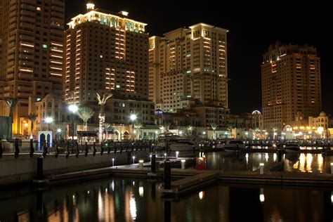 The Pearl Qatar marina by night | Flickr - Photo Sharing!