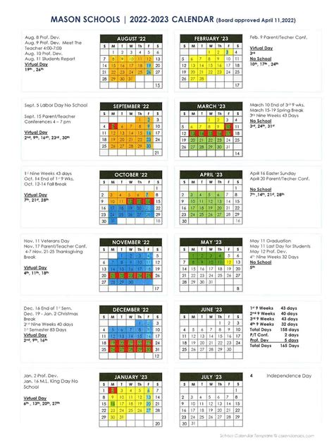 Mason Public Schools Calendar 2024-2025 - Mycollegepoints