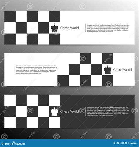 Chess Banner Design. Vector Illustration Stock Vector - Illustration of abstract, horizontal ...