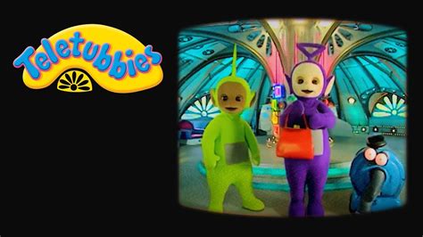 Teletubbies Noo Noo tidies up Dipsy's hat inside Tinky Winky's bag 60 ...