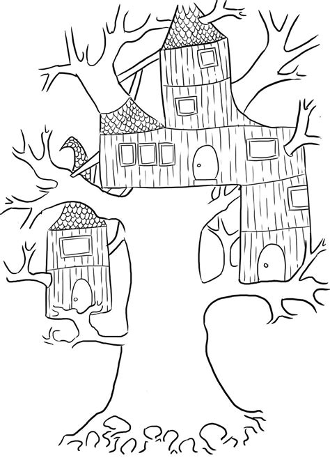 Treehouse Coloring Pages - Best Coloring Pages For Kids