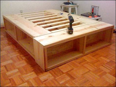 Full Size Bed Frame With Storage Plans | Home Design & Remodeling Ideas ...