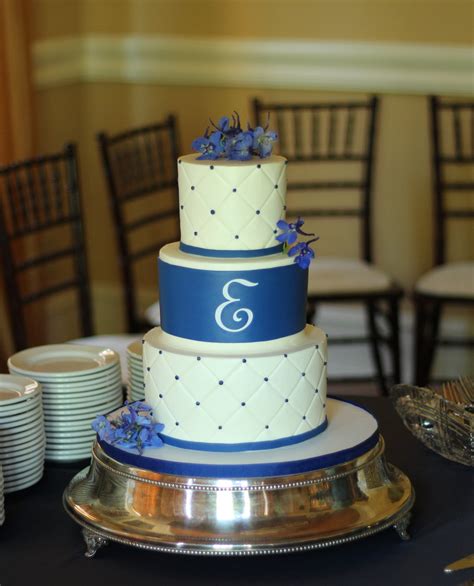 Royal Blue Wedding Cake - Ambrosia Cake Creations