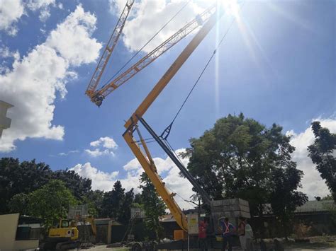 XJCM self erecting tower crane-Philippines construction site - jiufa