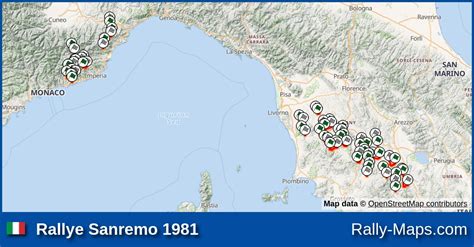 Maps | Rallye Sanremo 1981 [WRC] | Rally-Maps.com