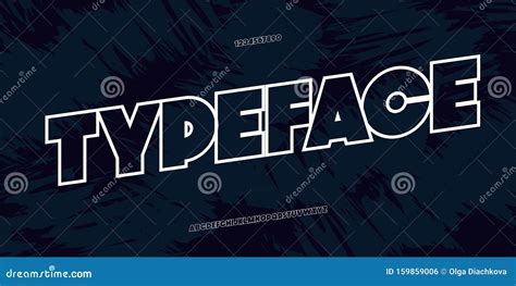 Vector Font Bold Slanted Style Stock Vector - Illustration of electronic, game: 159859006