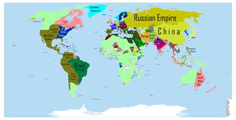 Map Of The World In 1800 - Long Dark Ravine Map