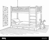 Bunk Bed Coloring Page sketch template