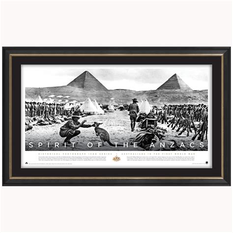 Spirit of the Anzacs Official Australian War Memorial Print Framed Egy ...