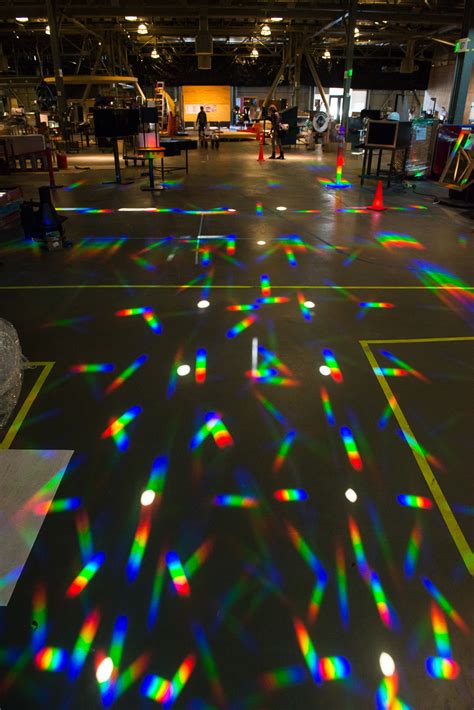 Exploratorium - Rainbow light experiments continue at the...