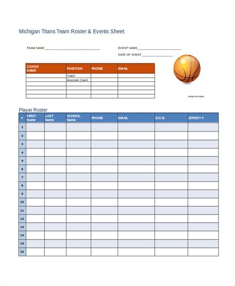 13+ Roster Templates in PDF | Word | Google Docs | Apple Pages | Free ...