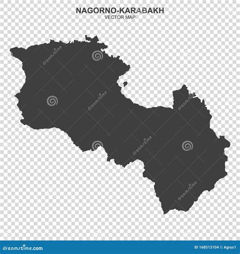 Political Map Of Nagorno-Karabakh Isolated On Transparent Background Vector Illustration ...