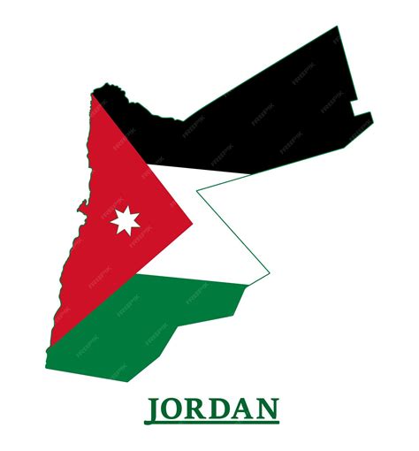 Premium Vector | Jordan National Flag Map Design, Illustration Of ...