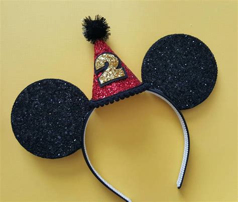 Glittery Mouse Ears Headband || Birthday Ears || Birthday Mouse Ears ||Mouse Headband || Ears ...