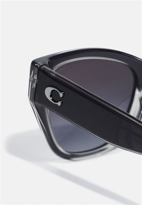 Coach Sunglasses - black/transparent grey/grey - Zalando.ie