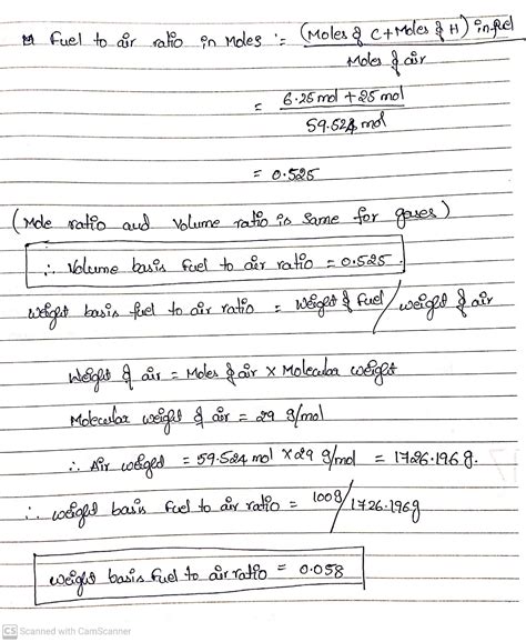 [Solved] Calculate the stoichiometric fuel-air ratio on a volume basis and... | Course Hero