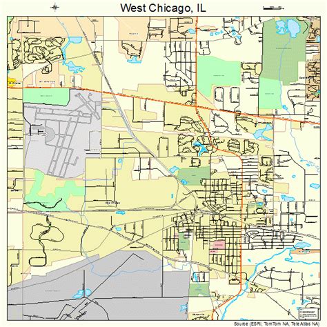 West Chicago Illinois Street Map 1780060