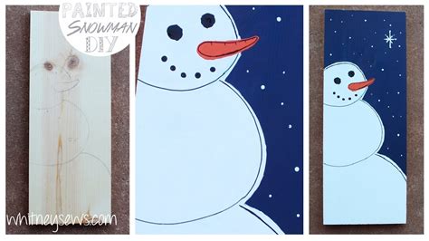 Snowman Painting | Holiday How to EASY | Whitney Sews | Collab - YouTube