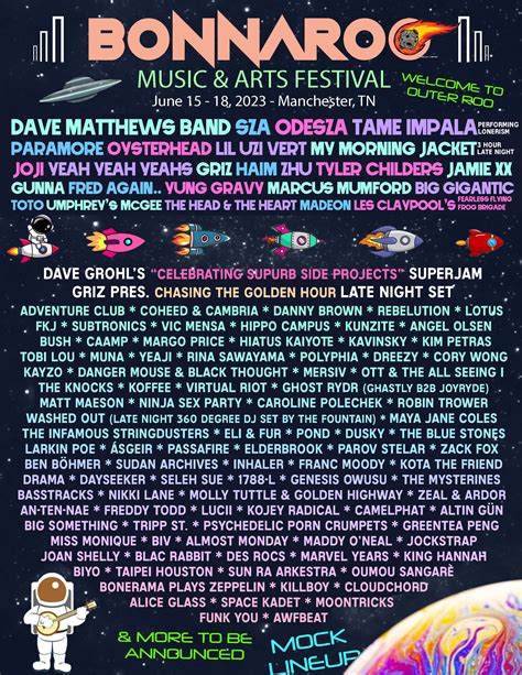 Bonnaroo 2023 Mock Lineup (Old School Poster Style) : r/bonnaroo