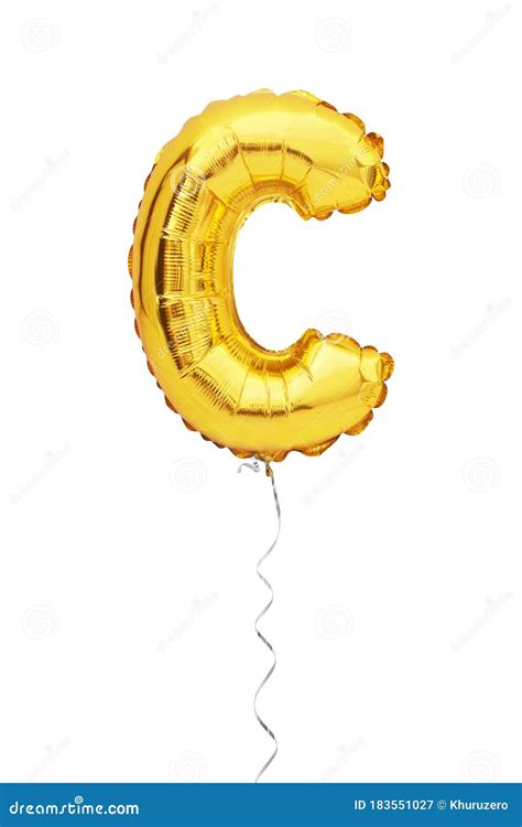 Letter C Balloon Font Isolated On White Stock Image - Image of colorful ...