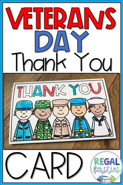 Veterans Day Thank You Card | Printable Template | Veterans day thank ...