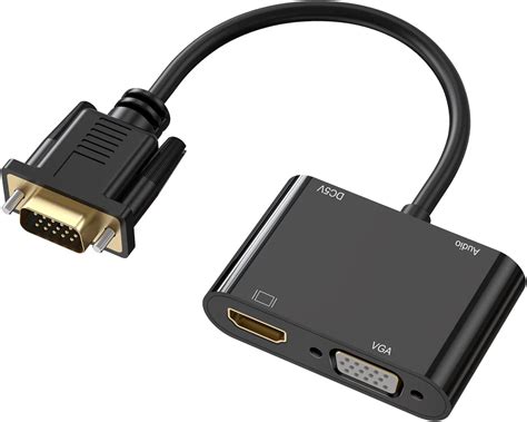 1Goal® VGA to HDMI VGA Adapter, Dual Display 1080P VGA to HDMI VGA Splitter Converter with ...