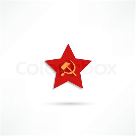 Communist red star with hammer and ... | Stock vector | Colourbox