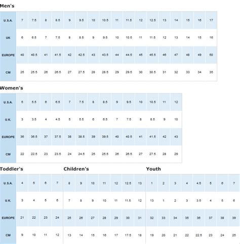 Columbia Size Guide - Size-Chart.net