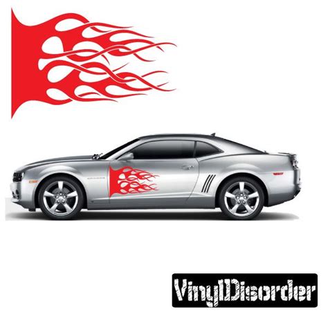 Flames Wall Decal - Vinyl Decal - Car Decal - SM012 | Car decals vinyl ...