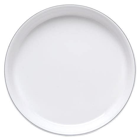 Elite Global Solutions D1112L Viva 12" White Round Plate with Black Trim