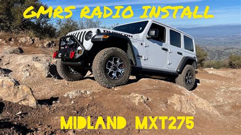 GMRS Radio Midland MXT275 Installation for Jeep JL or JT Gladiator - YouTube