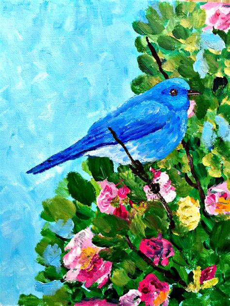 Free Lesson: Impressionist-Style Bluebird - Masterpiece Society