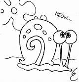 Spongebob Gary Coloring Page sketch template