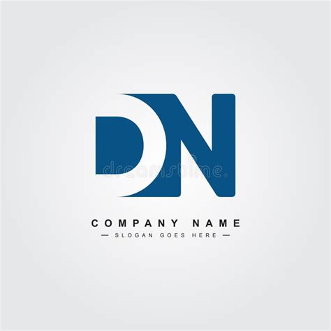 Initial Letter DN Logo - Minimal Vector Logo Stock Vector - Illustration of management, font ...